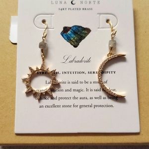 Sun and moon earrings